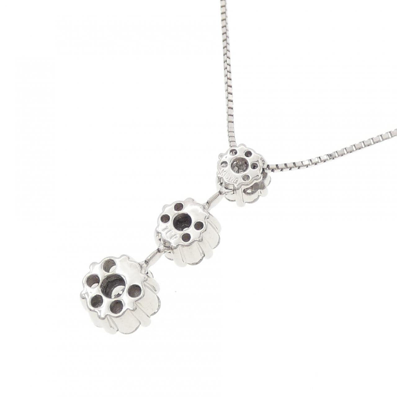 K18WG ダイヤモンド ネックレス 1.00CT