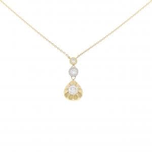 K18YG/PT900 ダイヤモンド ネックレス 0.324CT
