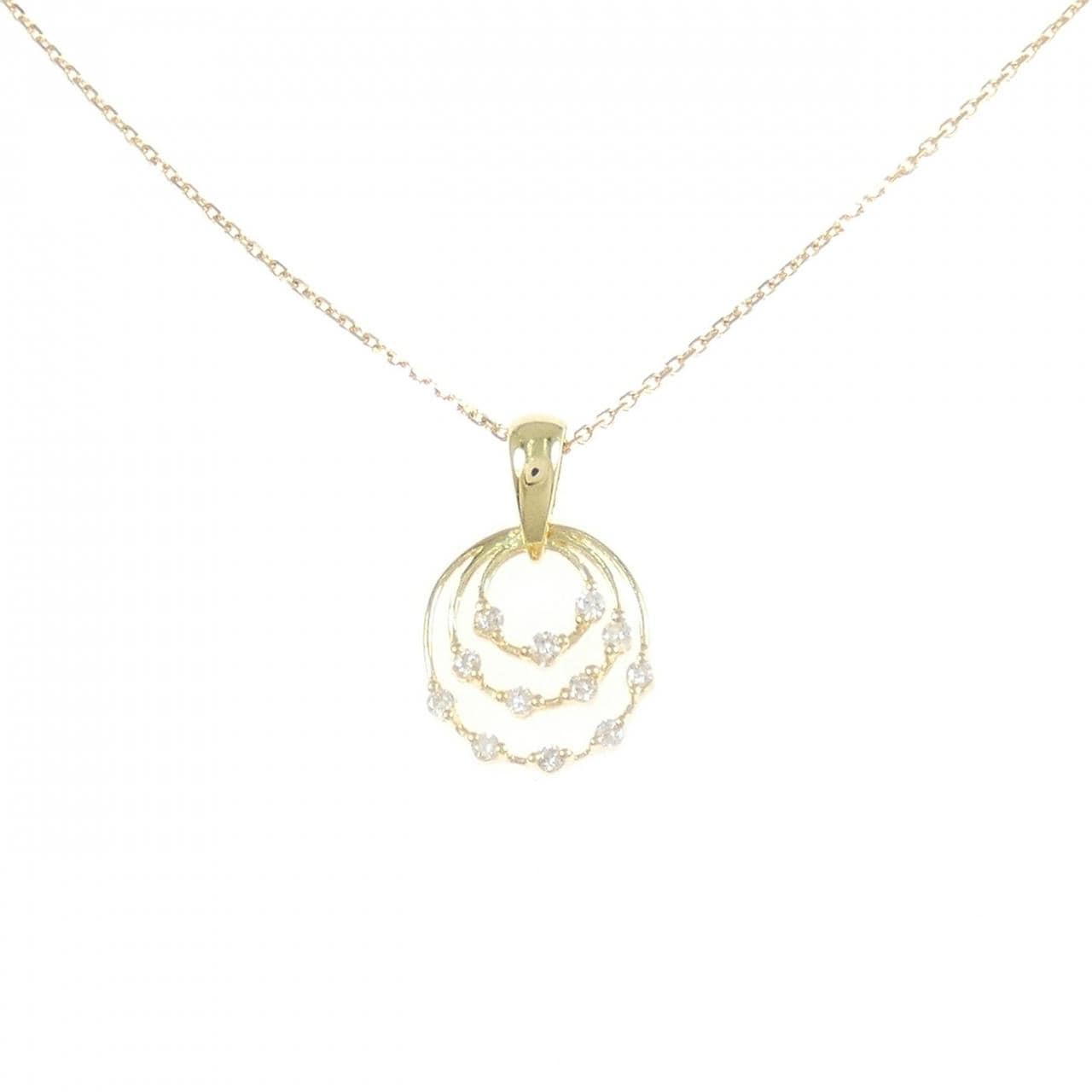 K18YG ダイヤモンド ネックレス 0.10CT