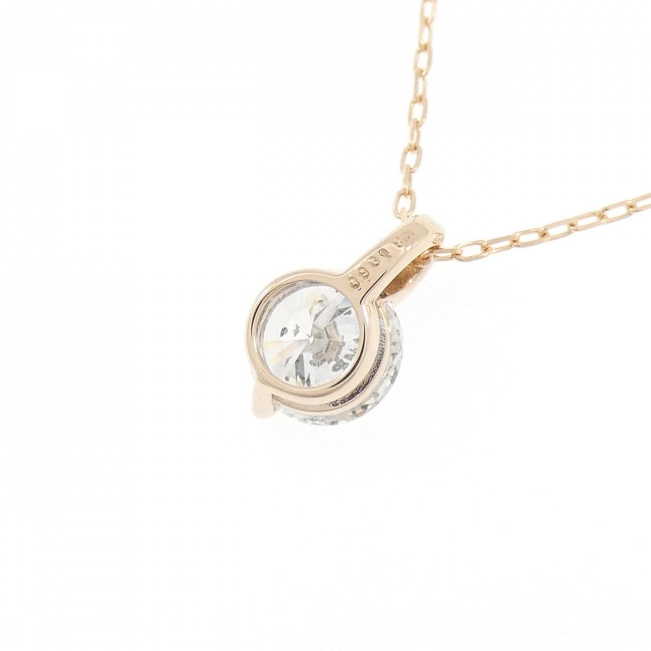 K18PG ソリティア ダイヤモンド ネックレス 1.060CT