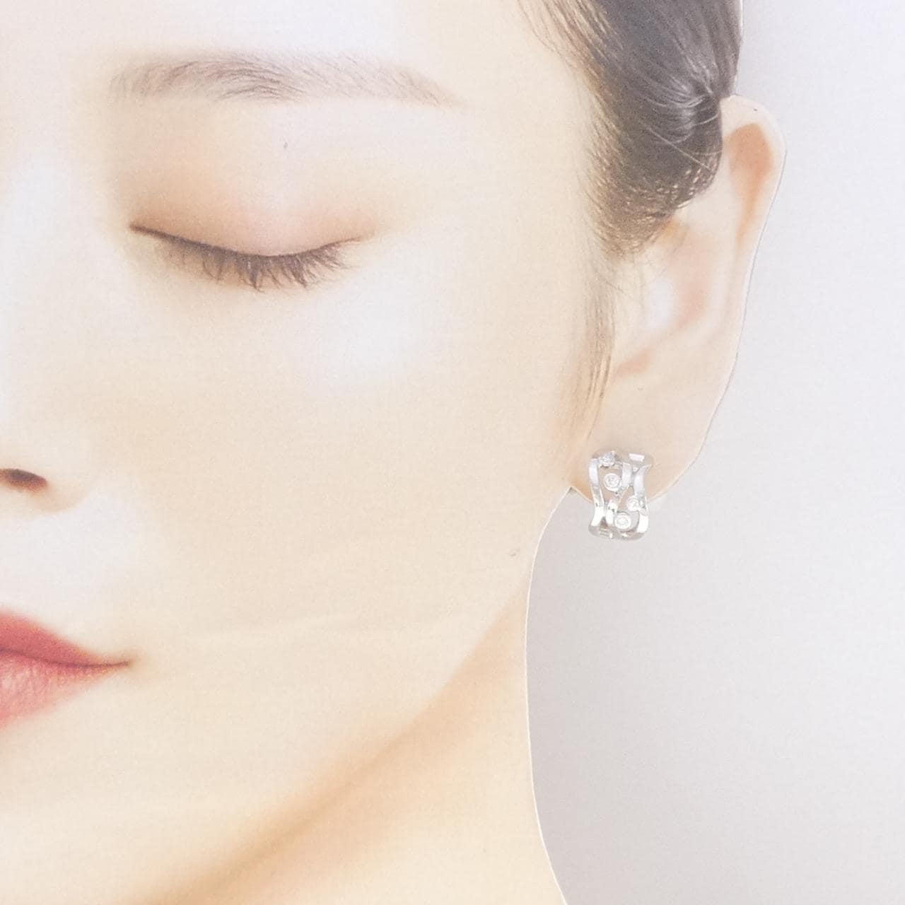 ミキモト ダイヤモンド イヤリング 0.18CT