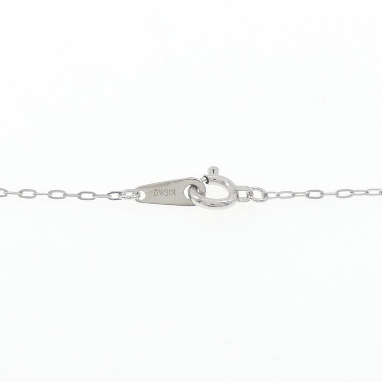 K18WG キー ダイヤモンド ネックレス 0.28CT