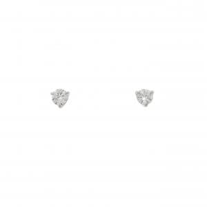 PT900 ソリティア ダイヤモンド ピアス 0.22CT