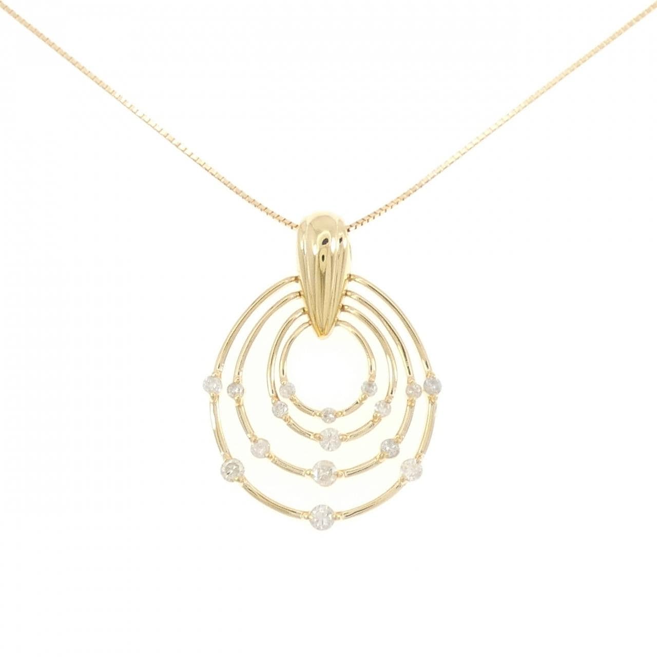 K18YG ダイヤモンド ネックレス 0.50CT