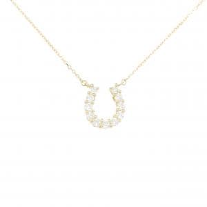 【新品】K18YG ホースシュー ダイヤモンド ネックレス 0.302CT