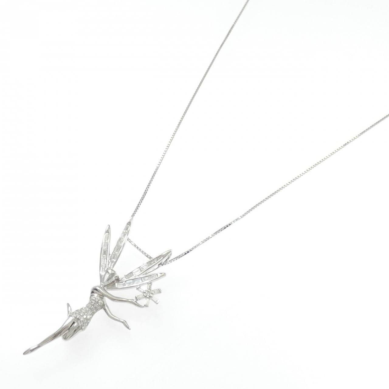750WG/K18WG ダイヤモンド ネックレス 1.00CT