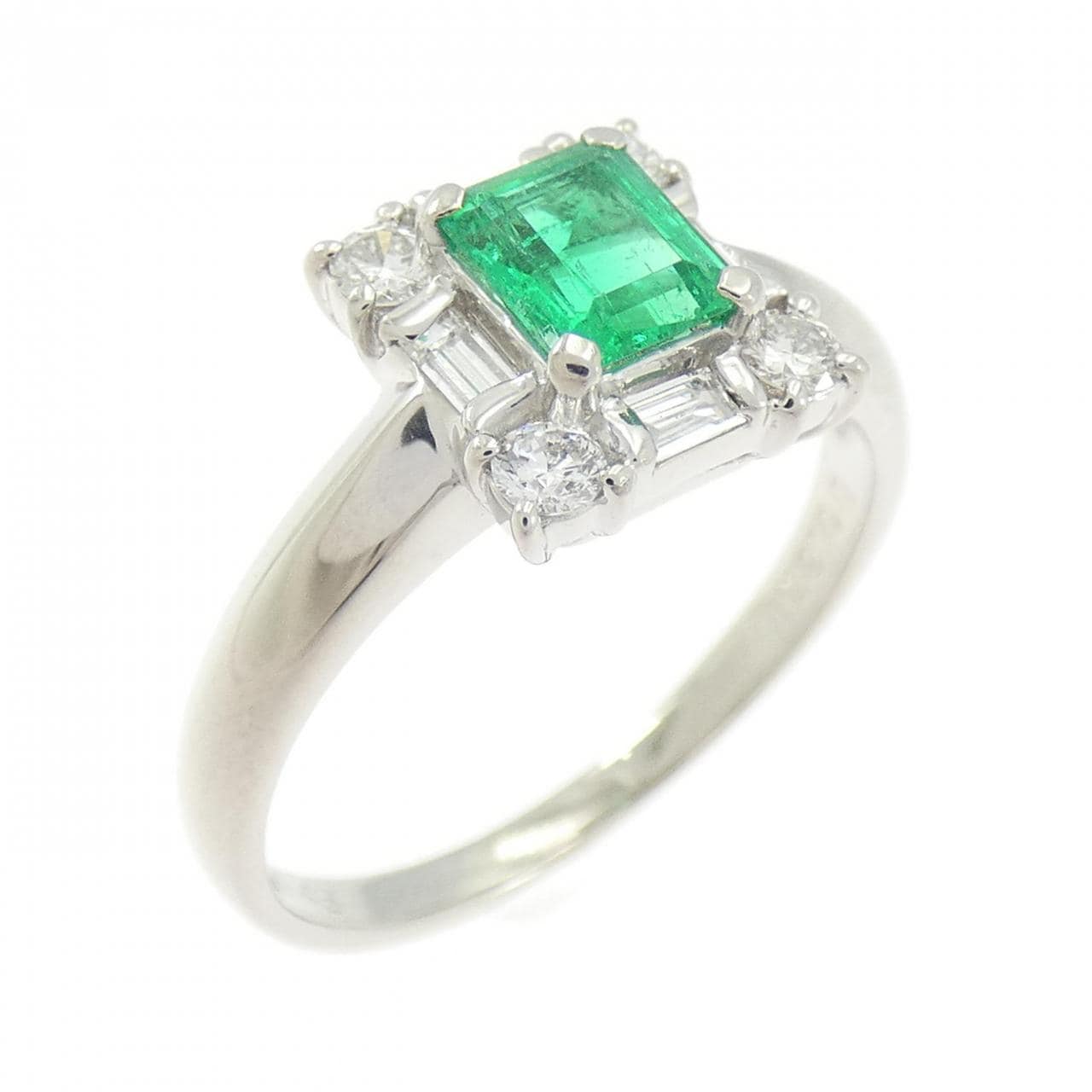 PT900 エメラルド リング 0.43CT