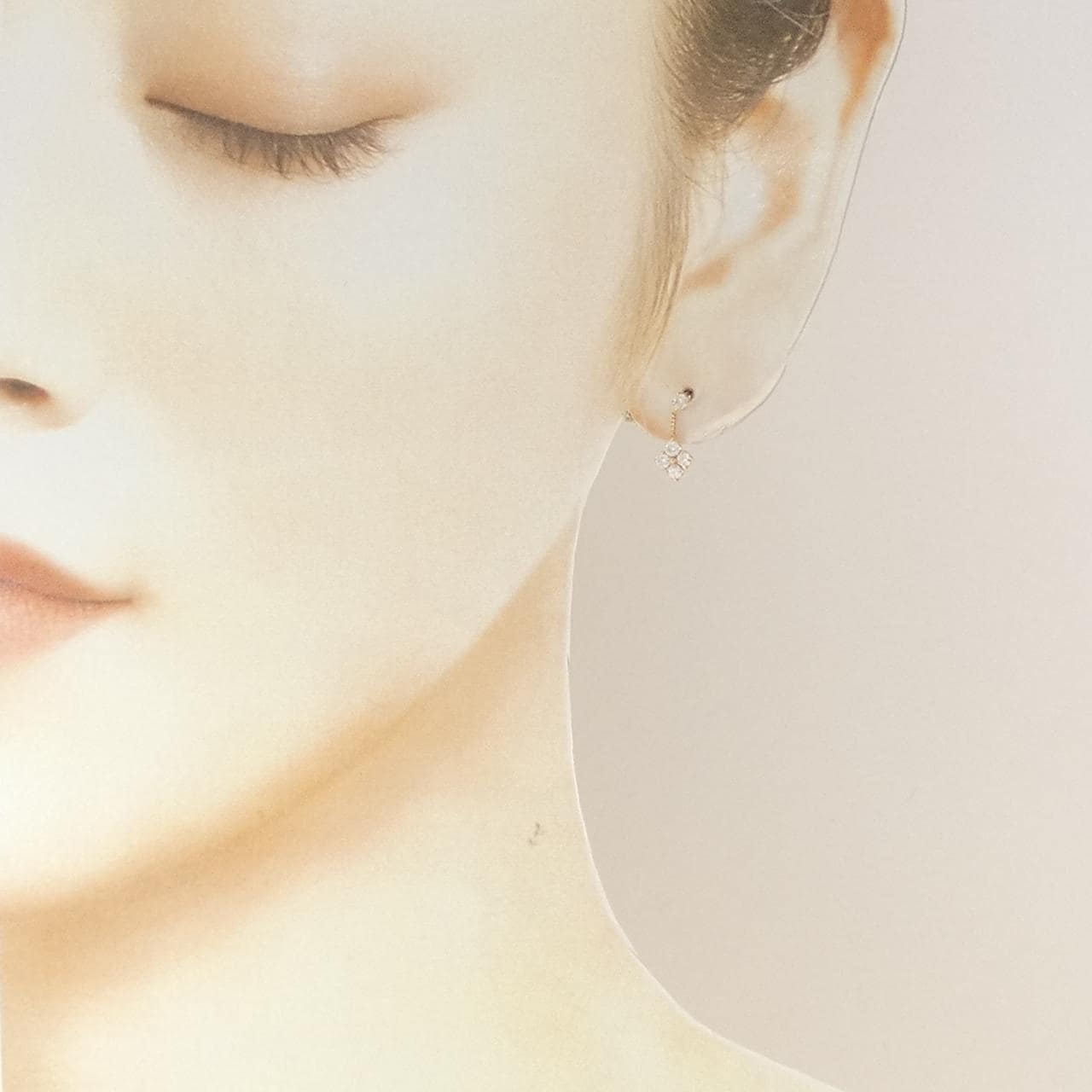 K18PG ダイヤモンド ピアス 0.30CT