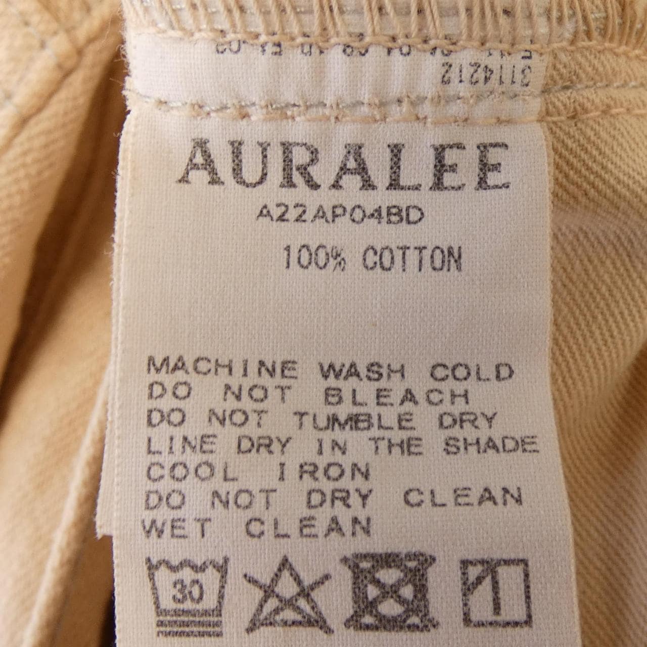 オーラリー AURALEE A22AP04BD パンツ