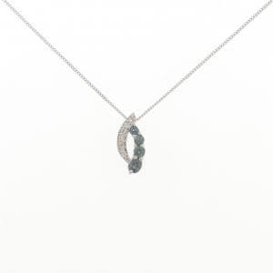 PT950/K18WG アレキサンドライト ネックレス 0.28CT