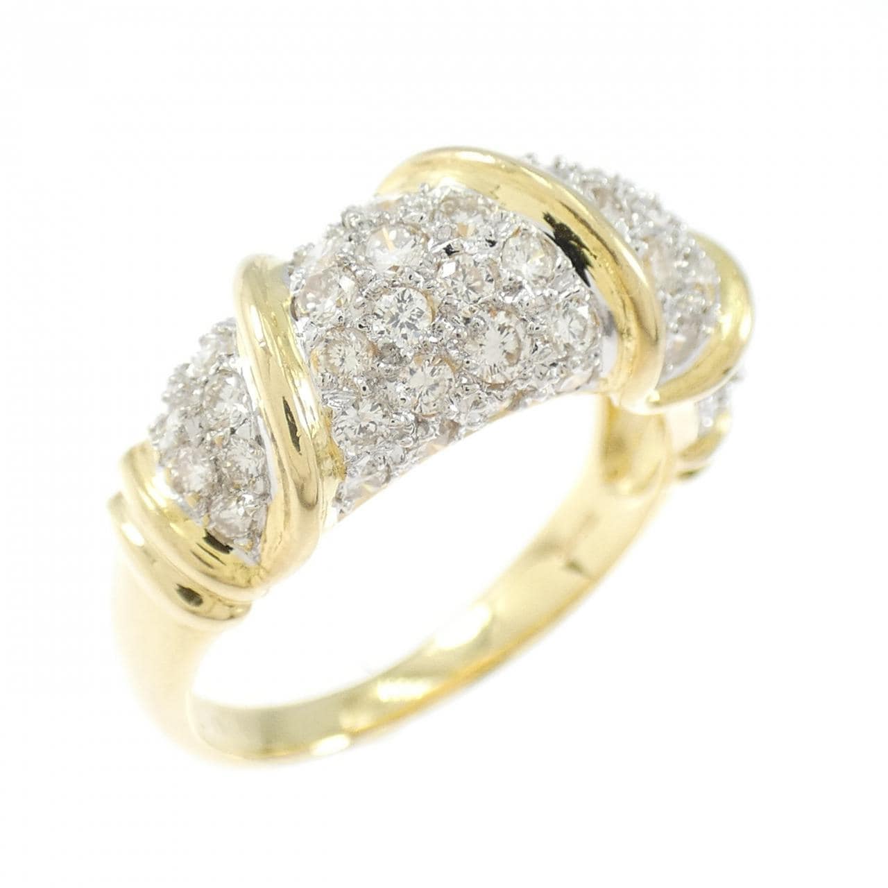K18YG/K18WG ダイヤモンド リング 1.03CT