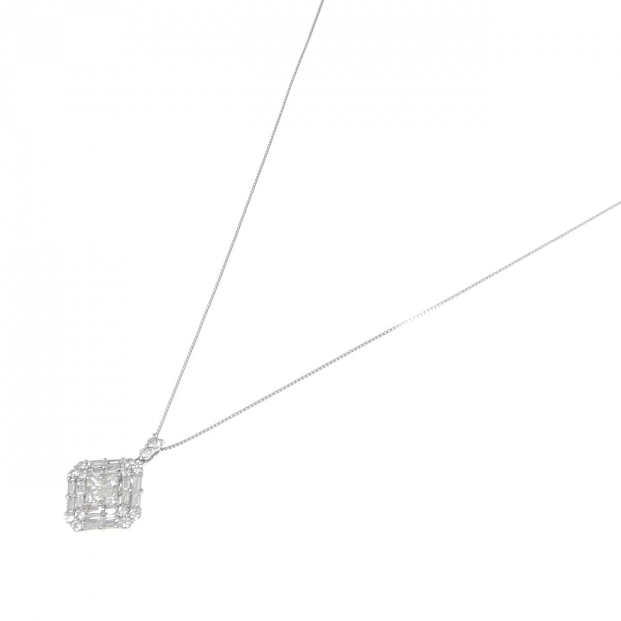 【新品】PT900/PT850 ダイヤモンド ネックレス 1.00CT