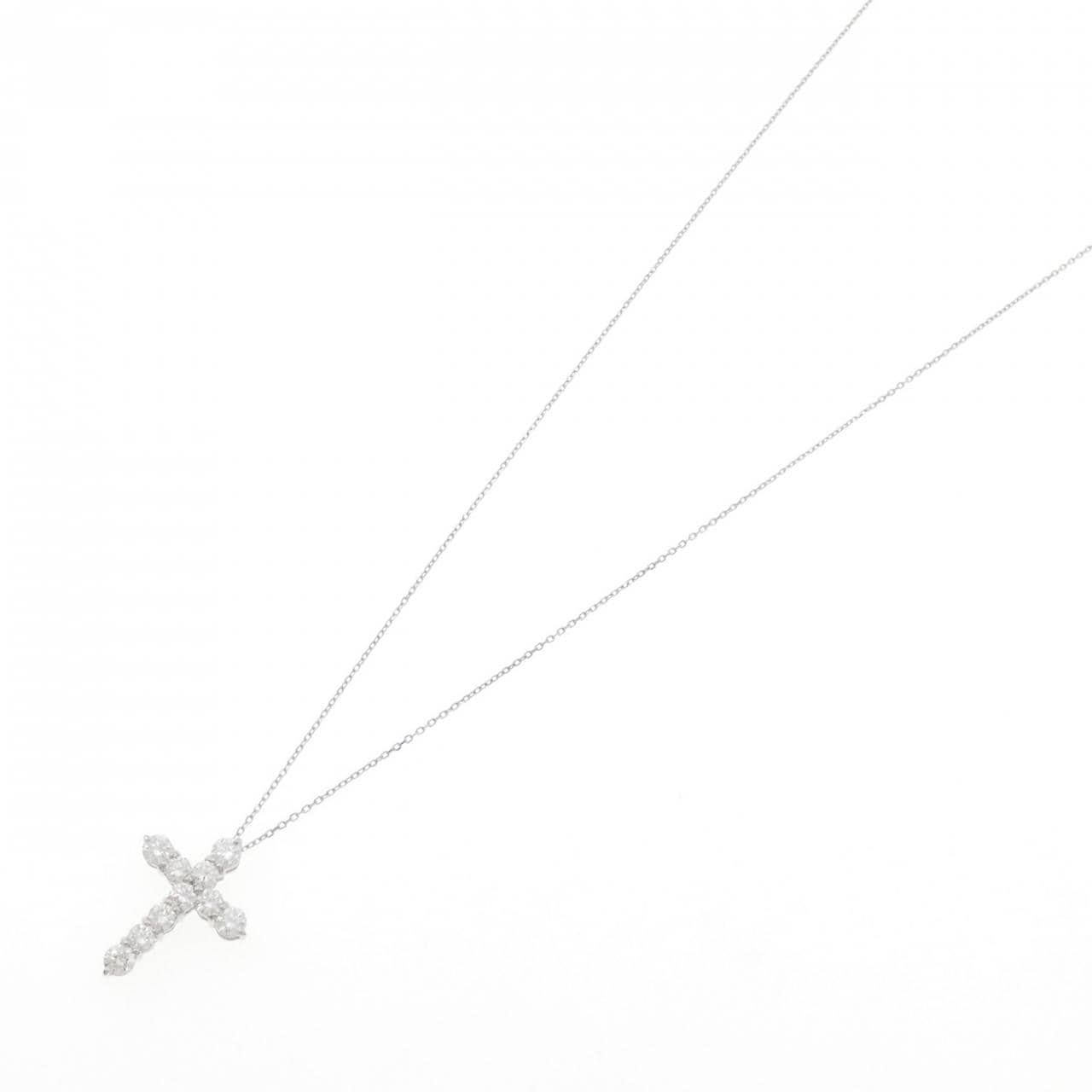 PT900/PT850 クロス ダイヤモンド ネックレス 1.00CT
