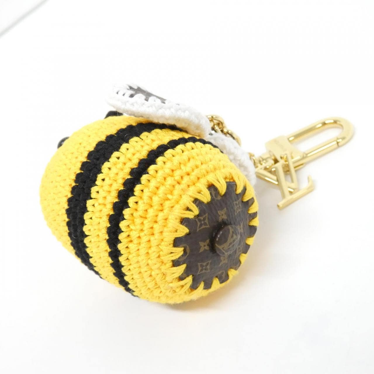 ルイヴィトン モノグラム バッグチャーム ビー LVクロシェ M02585