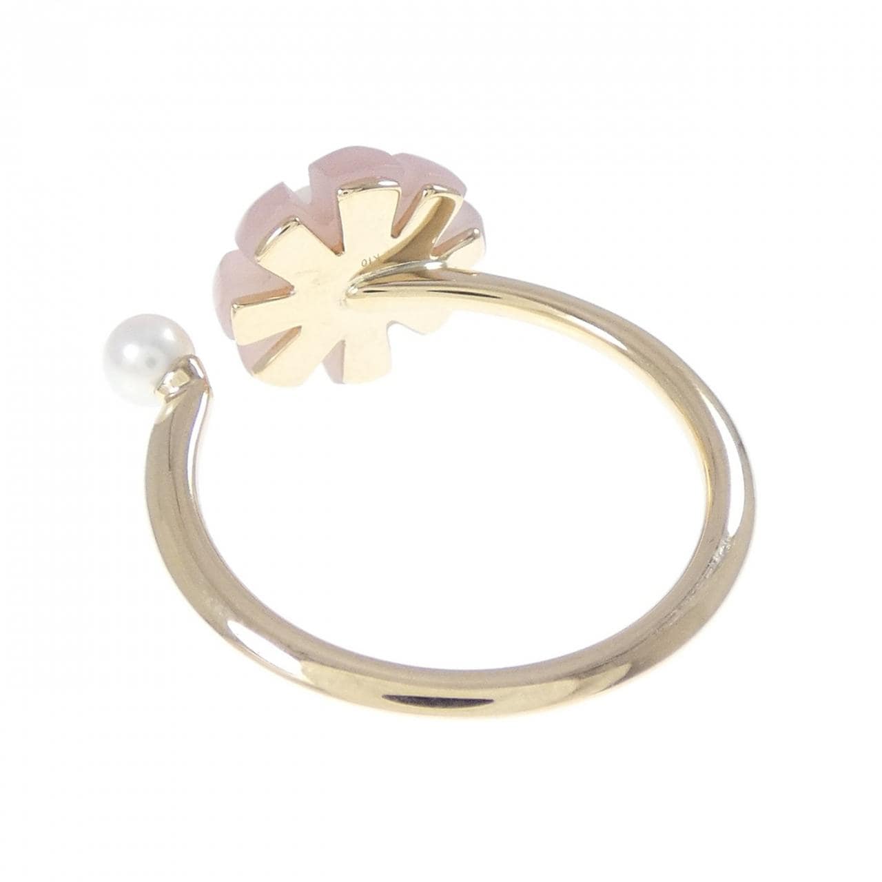 K10YG フラワー メノウ リング