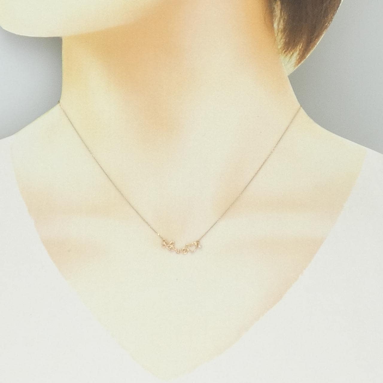 サマンサティアラ ハート ダイヤモンド ネックレス 0.01CT