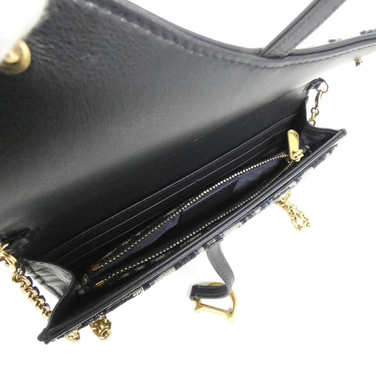 クリスチャンディオール DIOR OBLIQUE サドル S5614CTZQ チェーンウォレット