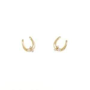 【新品】K10YG ダイヤモンド ピアス 0.04CT