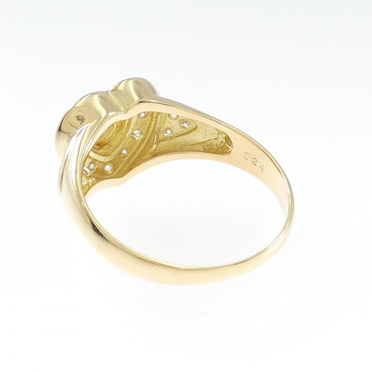 K18YG ハート ダイヤモンド リング 0.14CT