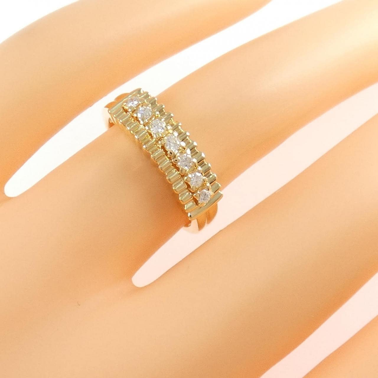 K18YG ダイヤモンド リング 0.15CT