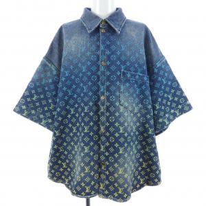 ルイヴィトン LOUIS VUITTON レインボーモノグラムショートスリブデニムシャツ HOS72XYM4 S／Sシャツ