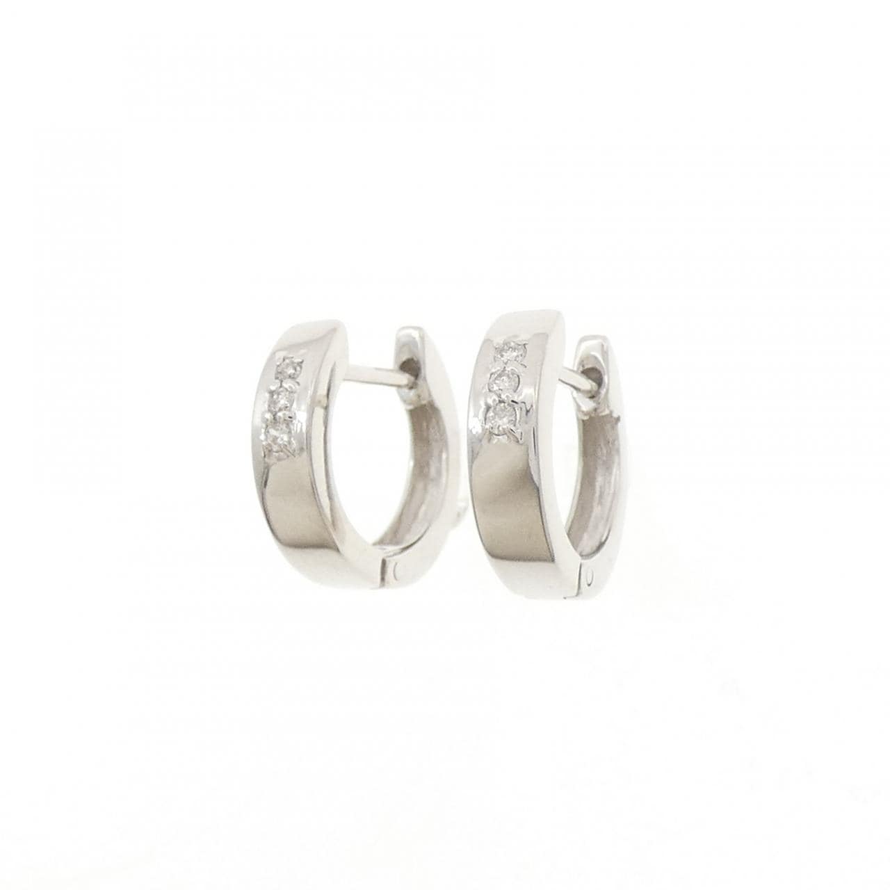 K18WG ダイヤモンド ピアス 0.04CT