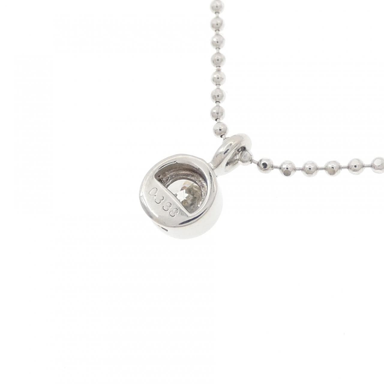 PT900/PT850 ソリティア ダイヤモンド ネックレス 0.338CT