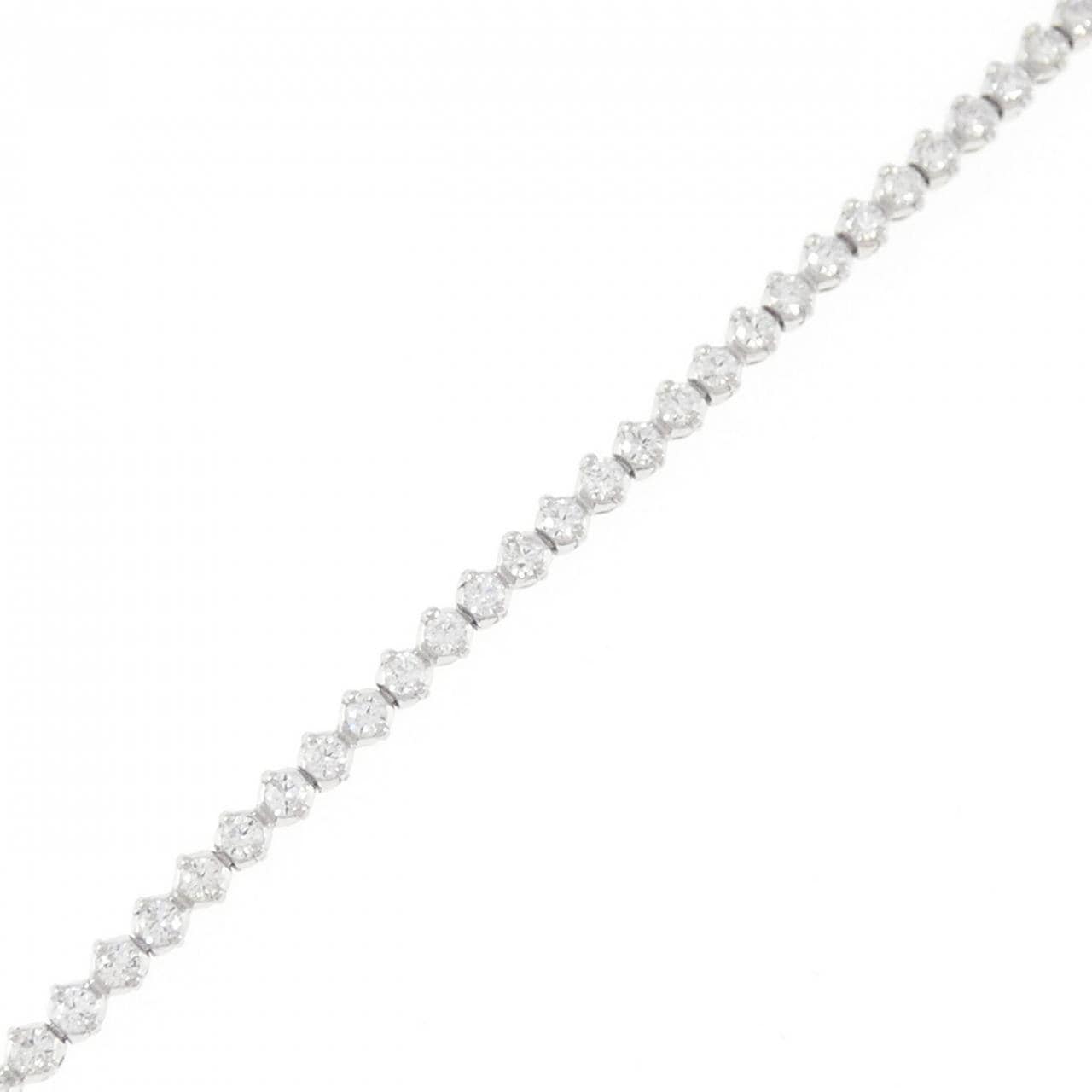 K18WG ダイヤモンド ブレスレット 1.06CT