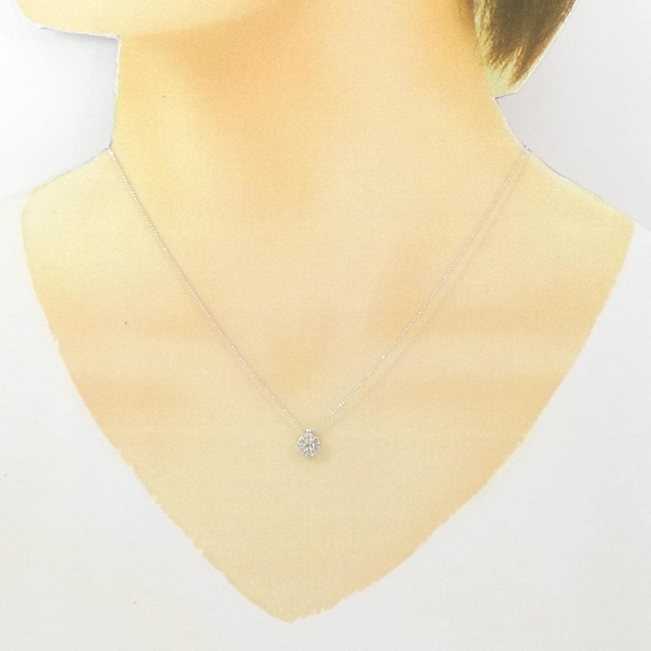 K14WG ダイヤモンド ネックレス 0.20CT