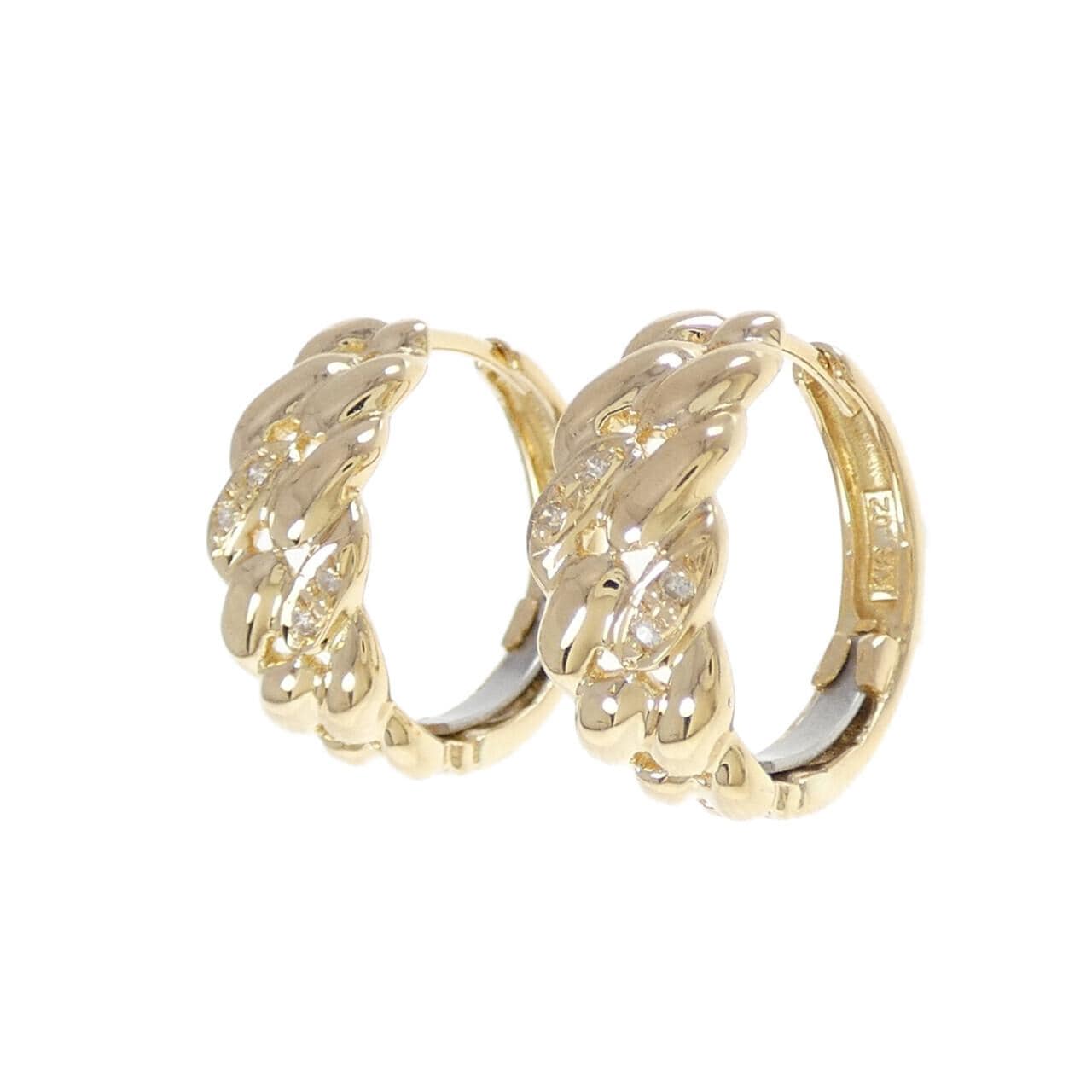 K18YG ダイヤモンド ピアス 0.04CT