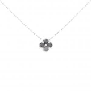 K18WG　フラワー ダイヤモンド ネックレス 0.36CT