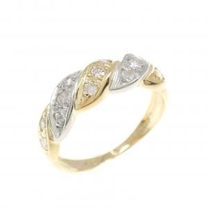 K18YG/PT900 ダイヤモンド ピンキー リング 0.20CT