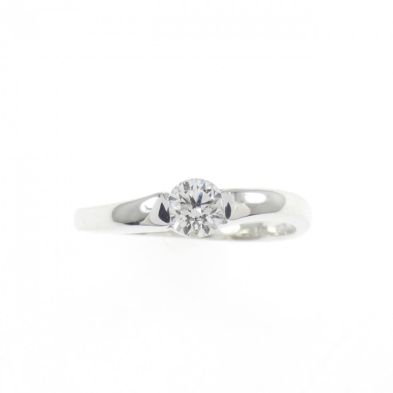 K18WG ソリティア ダイヤモンド リング 0.23CT