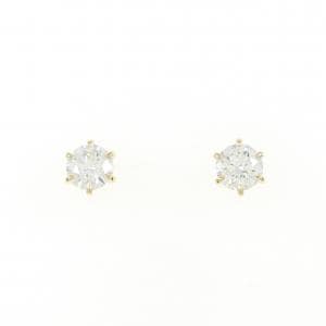 【リメイク】K18YG/ST ダイヤモンド ピアス 0.406CT 0.407CT G-H VS1 EXT