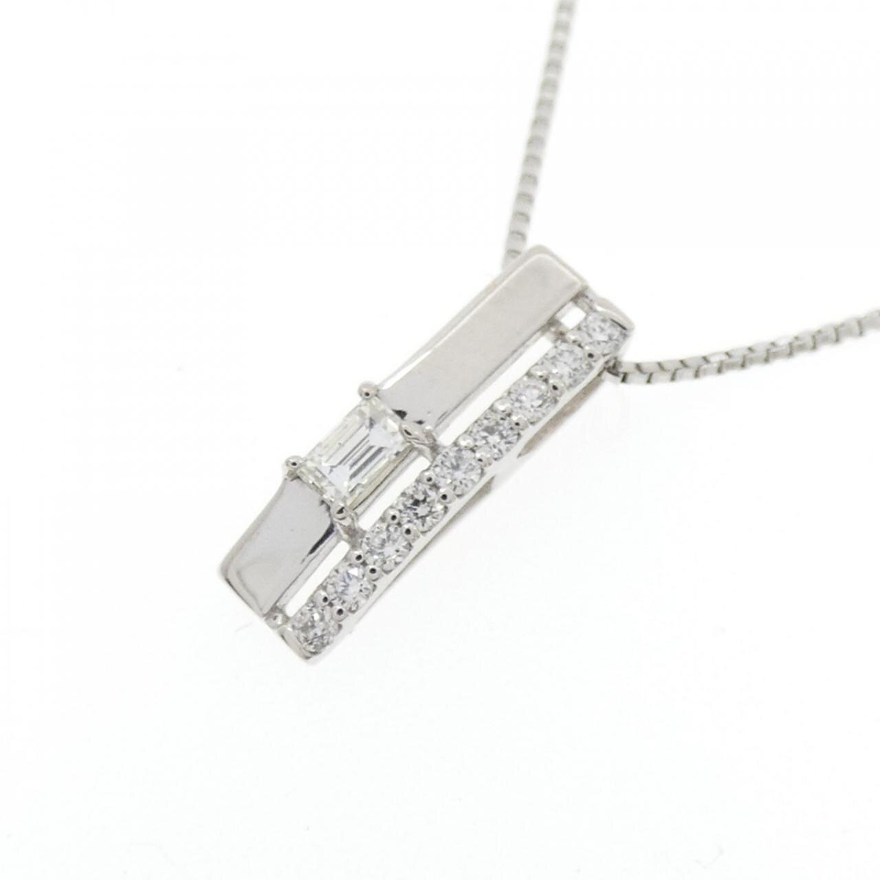 【新品】PT900/PT850 ダイヤモンド ネックレス 0.12CT