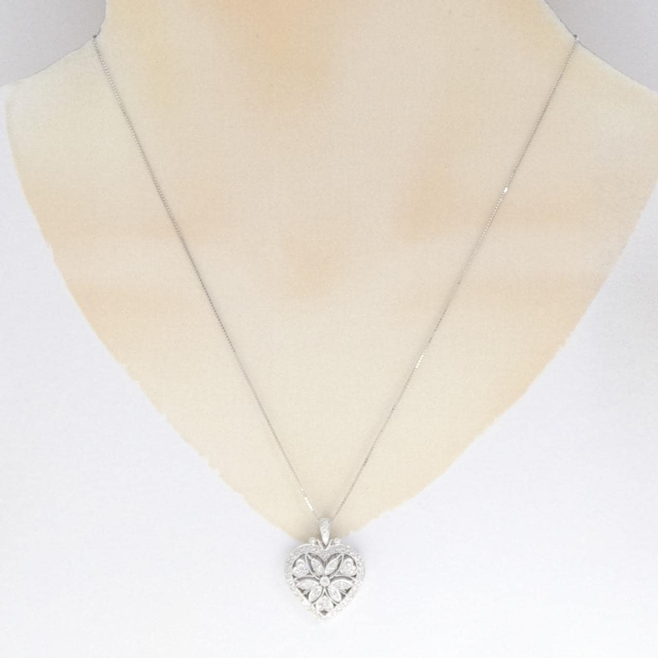750WG/K18WG ダイヤモンド ネックレス 0.35CT