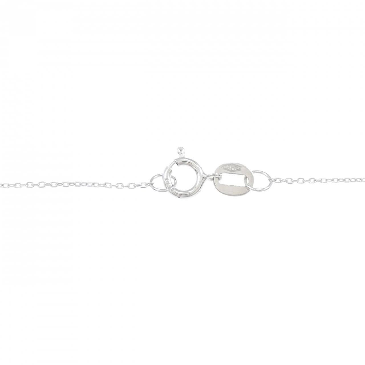 750WG リボン ダイヤモンド ネックレス 0.10CT