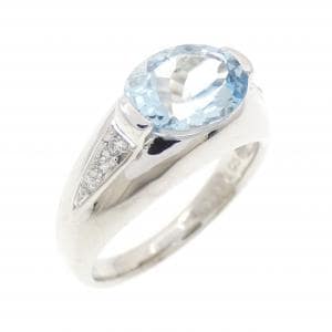 K18WG アクアマリン リング 1.85CT