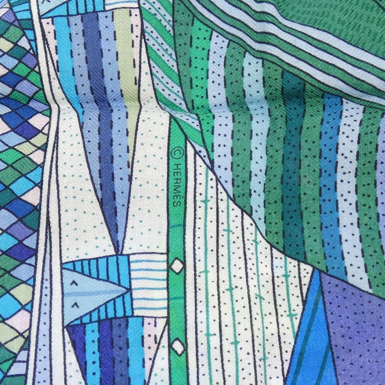 エルメス HERMES PATCHWORK HORSE 242710S カレジェアン140 ショール