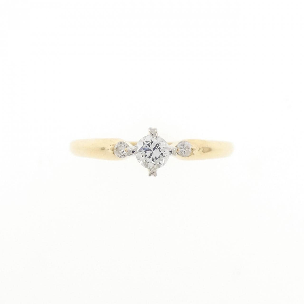 K18YG/PT900 ダイヤモンド リング 0.16CT