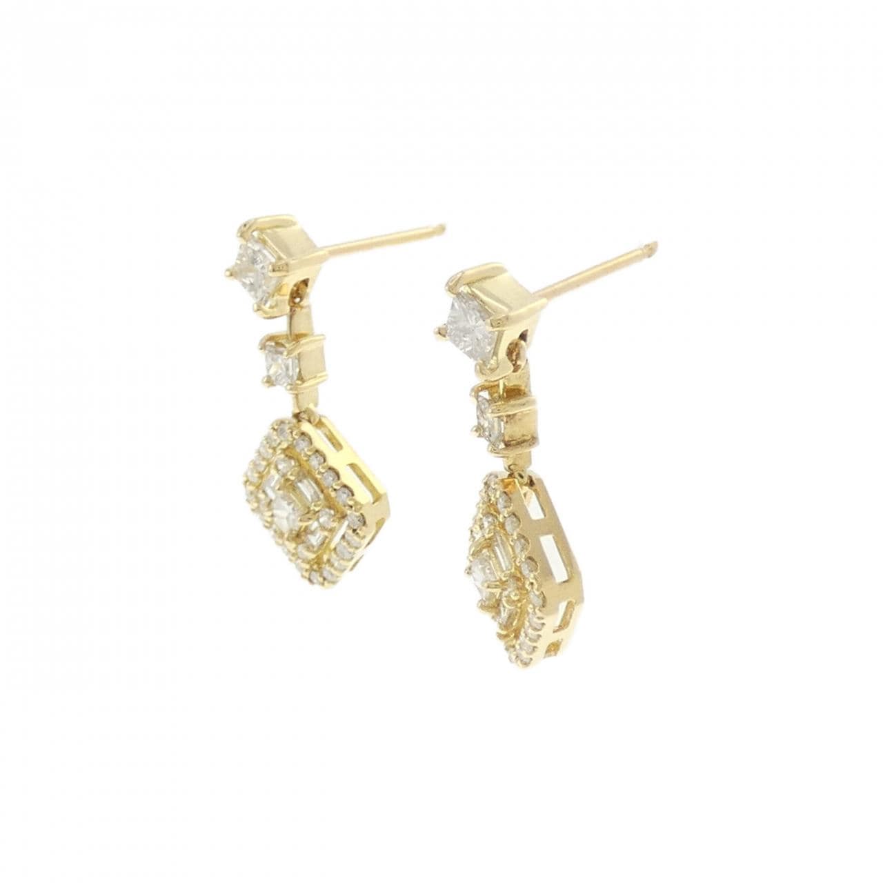 K18YG ダイヤモンド ピアス 0.70CT