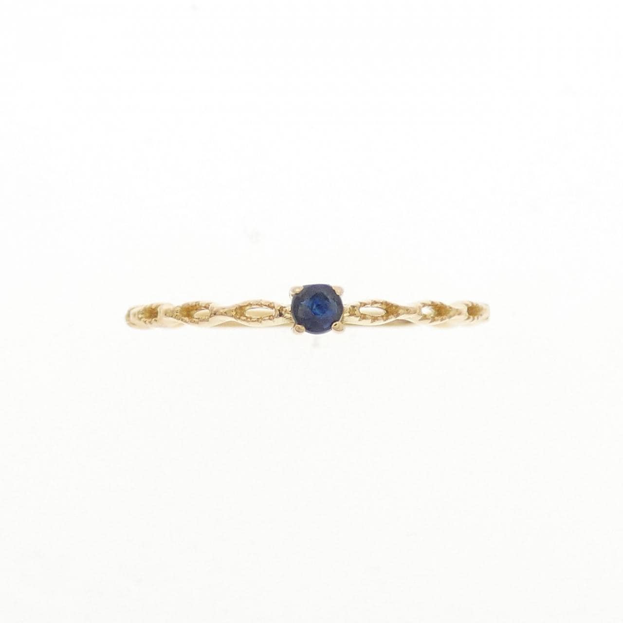 K18YG サファイヤ ピンキー リング