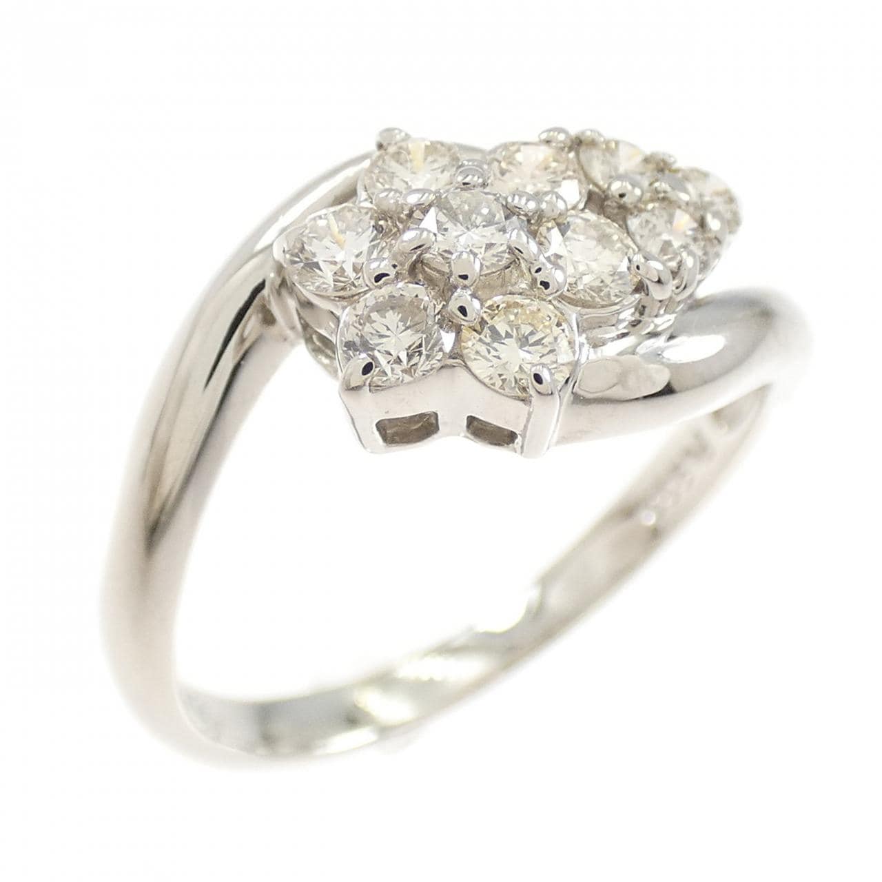 PT900 フラワー ダイヤモンド リング 0.50CT