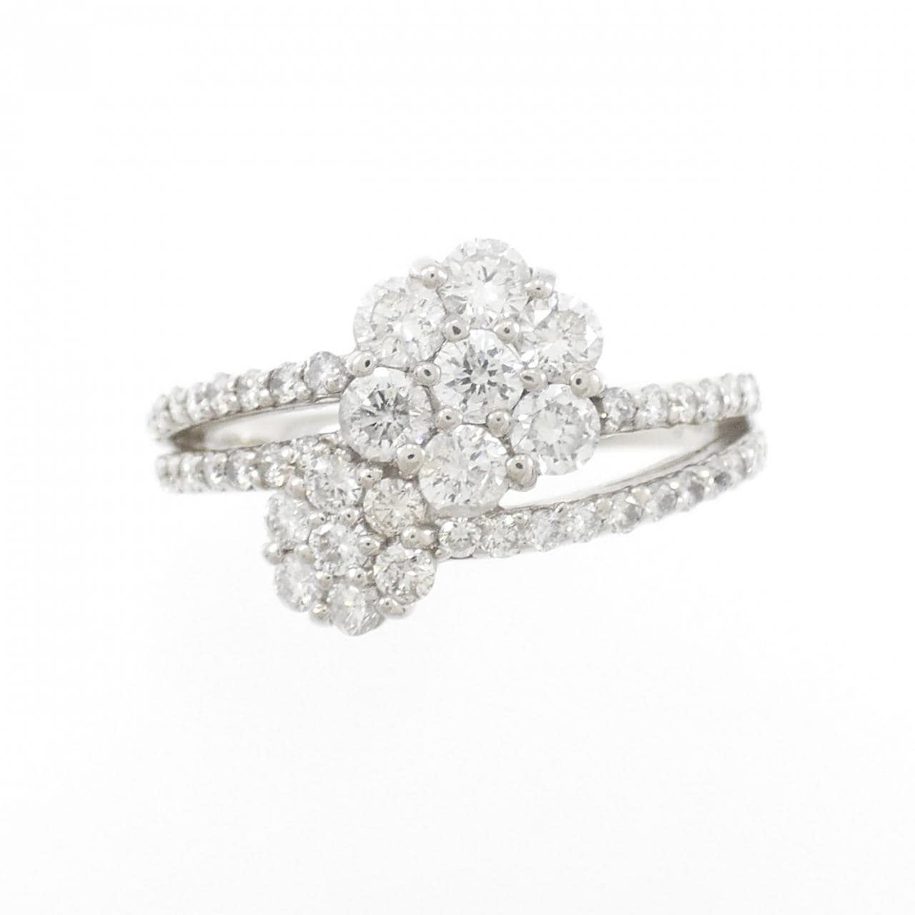 PT フラワー ダイヤモンド リング 0.85CT