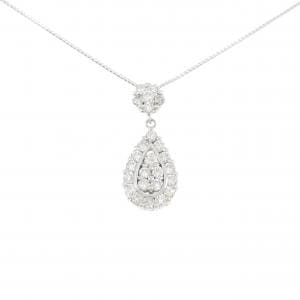 K18WG ダイヤモンド ネックレス 1.00CT