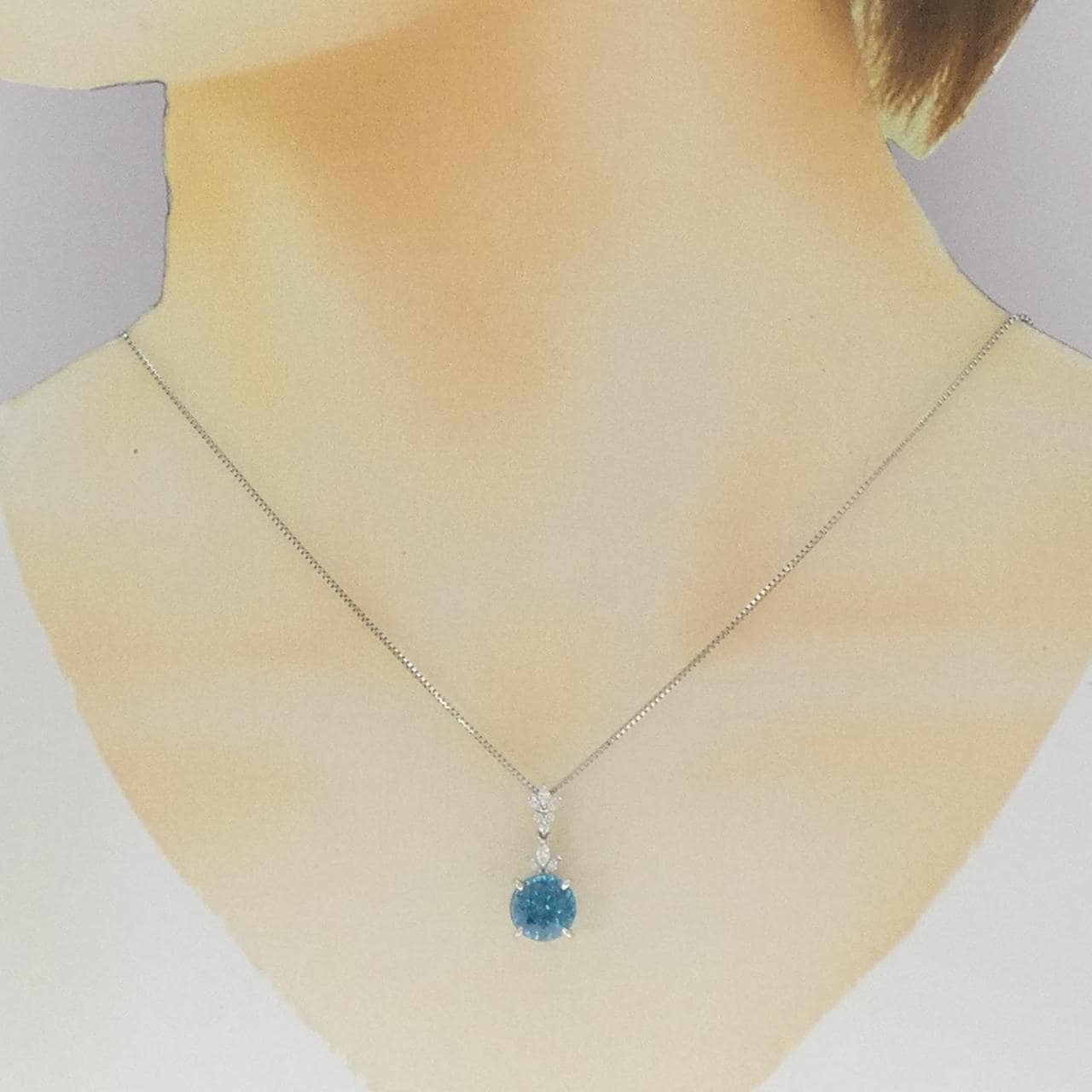 PT900/PT850 ジルコン ネックレス 5.15CT