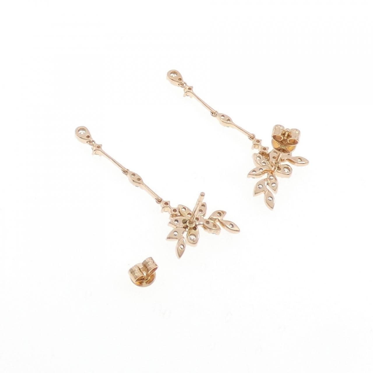 K18PG/K18WG/750PG钻石耳环 0.573克拉