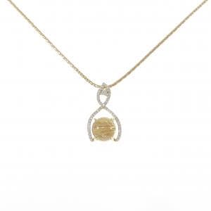 K18YG ルチルクォーツ ネックレス 4.19CT