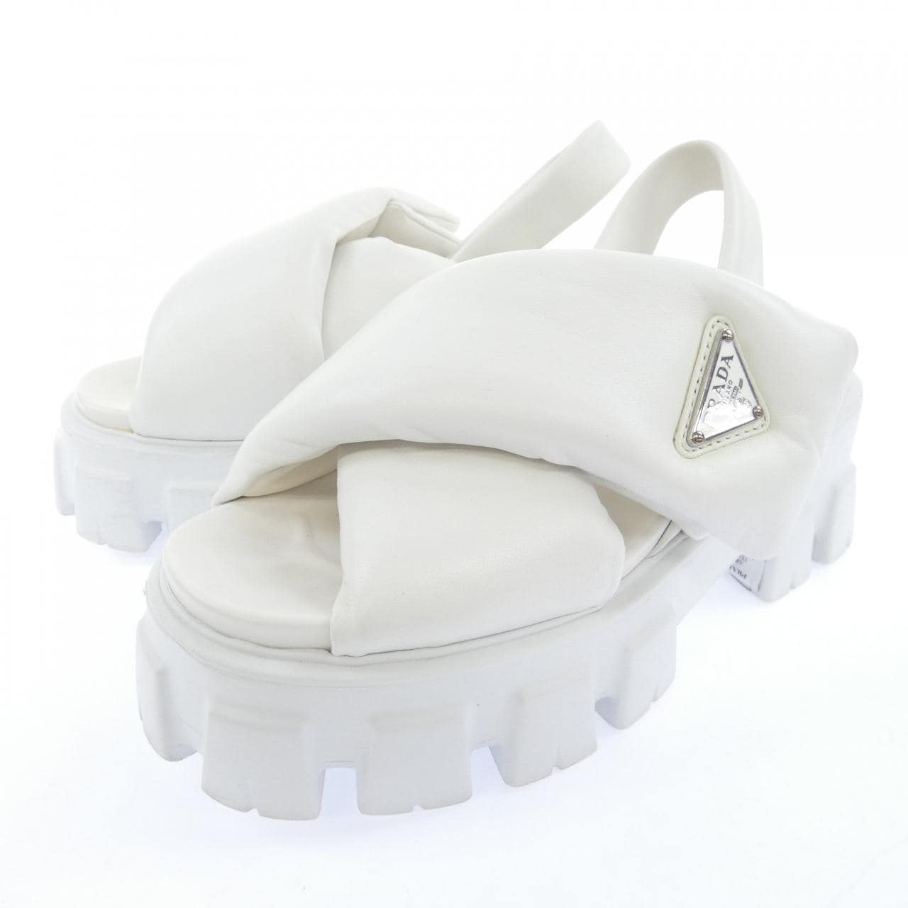 プラダ PRADA モノリス サンダル 1X123N トライアングルロゴ サンダル