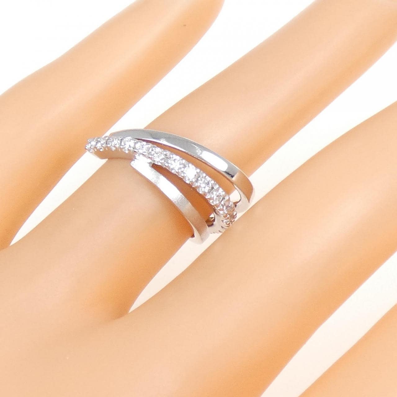 K18WG ダイヤモンド リング 0.40CT